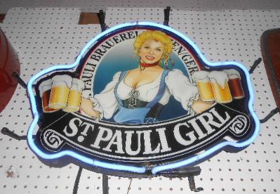 For auction St. Pauli Girl Neon Beer Sign