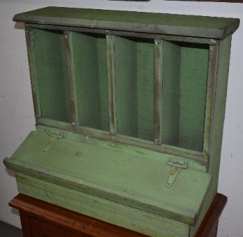 Counter top seed dispenser Cabinet bin for auction 